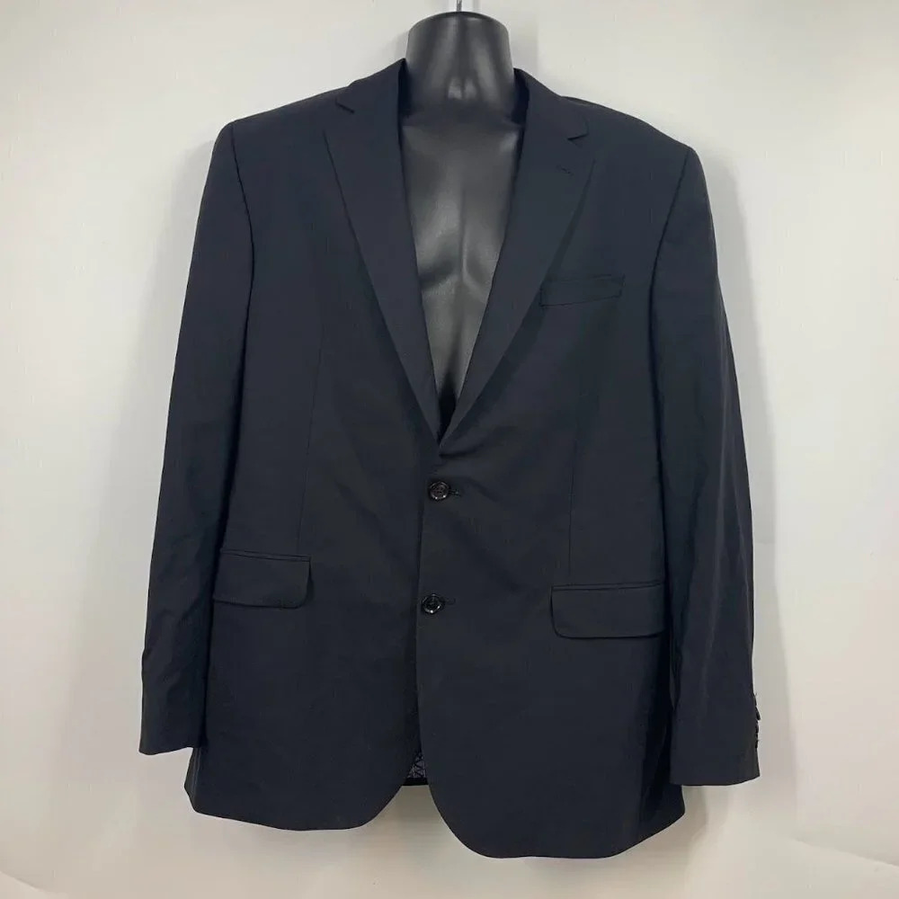 Ted Baker London Mens Jay Trim Fit Wool Blazer Notch Lapel Four Button Size 46L